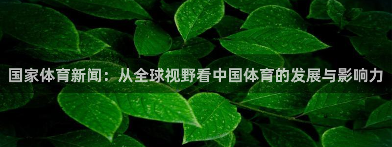 国家体育新闻：从全球视野看中国体育的发展与影响力