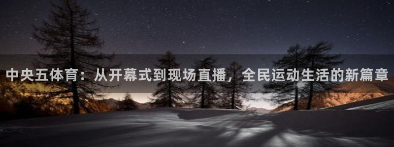 中央五体育：从开幕式到现场直播，全民运动生活的新篇章